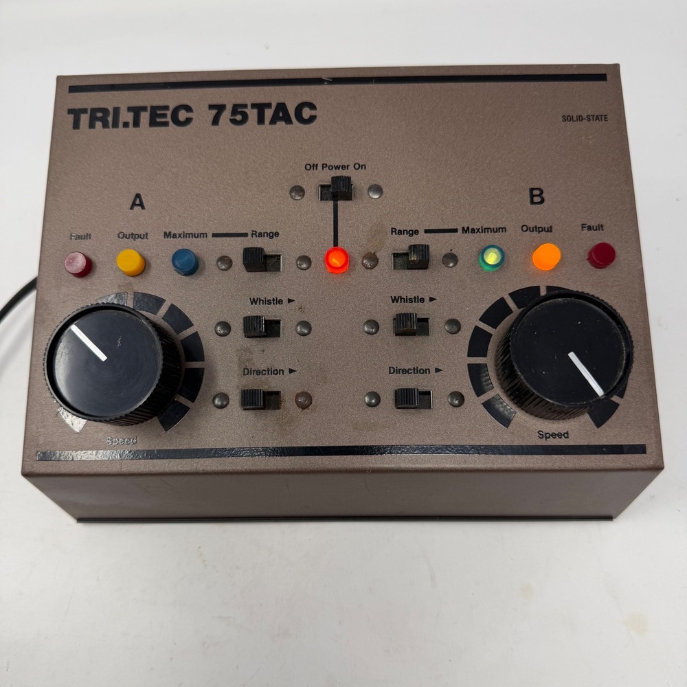 Tri.Tec 75TAC Solid State Hobby Transformer Dual Control Train Power Pack USA